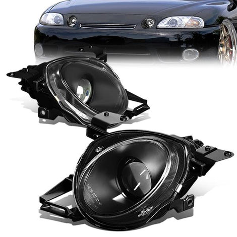 92-00 Lexus SC300 SC400 Headlights - Black Housing - Projector - Plug-n-Play - Pair