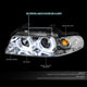 D-Motoring - Headlights - RGB Color LED U-Halo - Chrome Housing - Projector - Plug-n-Play - Pair - 96-01 Audi A4 & Quattro Models - 2