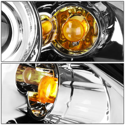 D-Motoring - Headlights - RGB Color LED U-Halo - Chrome Housing - Projector - Plug-n-Play - Pair - 96-01 Audi A4 & Quattro Models - 5
