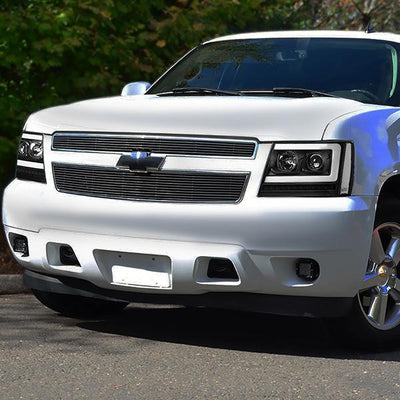 07-14 Tahoe Suburban Headlights - LED Sequential Signal - Clear Lens - Clear Corner - Projector - Pair - 10