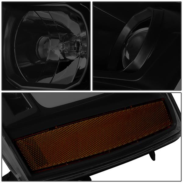 07-14 Tahoe Suburban Headlights - LED Sequential Signal - Smoked Lens - Amber Corner - Projector - Pair - 7