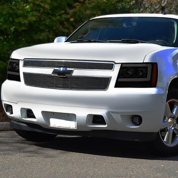 07-14 Tahoe Suburban Headlights - LED Sequential Signal - Smoked Lens - Amber Corner - Projector - Pair - 10