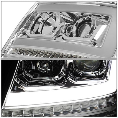 07-14 Tahoe Suburban Headlights - LED Sequential Signal - Clear Lens - Amber Corner - Projector - Pair - 4