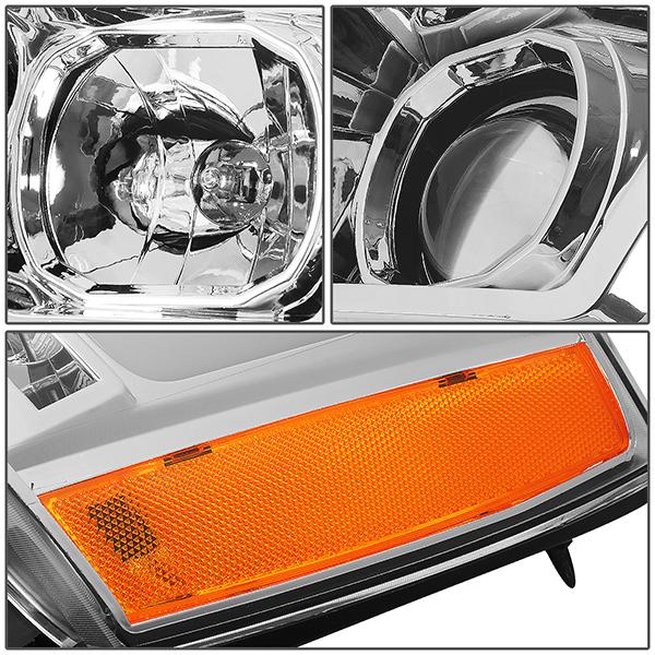 07-14 Tahoe Suburban Headlights - LED Sequential Signal - Clear Lens - Amber Corner - Projector - Pair - 7