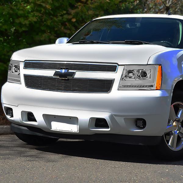 07-14 Tahoe Suburban Headlights - LED Sequential Signal - Clear Lens - Amber Corner - Projector - Pair - 10