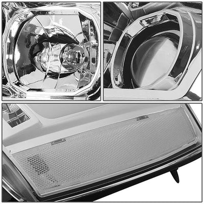 07-14 Tahoe Suburban Headlights - LED Sequential Signal - Clear Lens - Clear Corner - Projector - Pair - 7