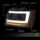 07-14 Tahoe Suburban Headlights - LED Sequential Signal - Smoked Lens - Amber Corner - Projector - Pair - 2