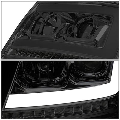 07-14 Tahoe Suburban Headlights - LED Sequential Signal - Smoked Lens - Amber Corner - Projector - Pair - 4