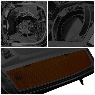 07-14 Tahoe Suburban Headlights - LED Sequential Signal - Smoked Lens - Amber Corner - Projector - Pair - 7