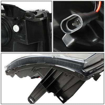 D-Motoring - 7-14 Chevy Silverado 1500 2500 3500 Headlights - Dual LED DRL Strips - Clear Lens - Amber Corner - Plug-n-Play - Pair - 5