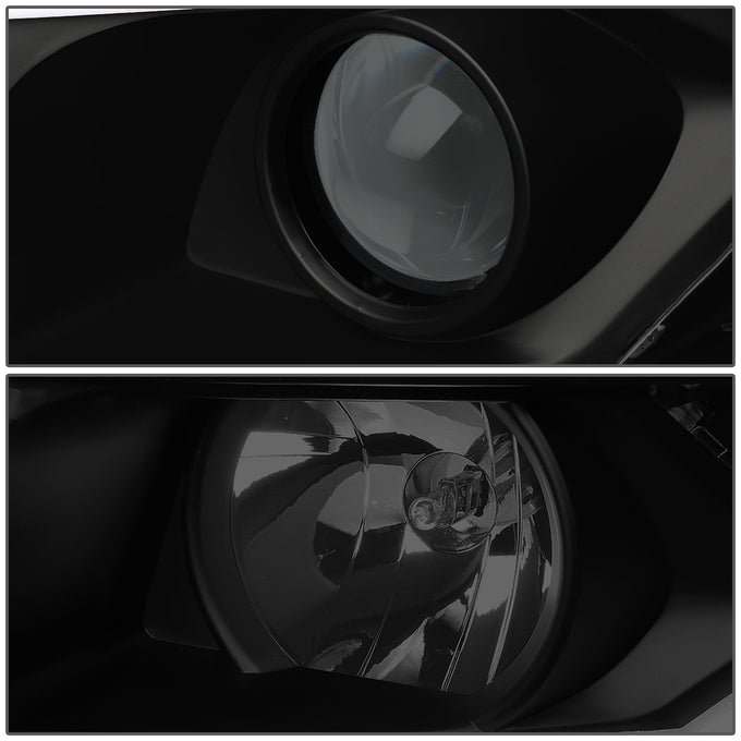 D-Motoring - 07-14 Chevy Silverado Headlights - Dual LED DRL Tube - Smoked Lens - Amber Corner - Projector - Plug-n-Play - Pair - 5