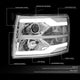 D-Motoring - 07-14 Chevy Silverado Headlights - Dual LED DRL Tube - Clear Lens - Clear Corner - Projector - Plug-n-Play - Pair - 2