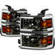D-Motoring - Headlights - Smoked Lens - Amber Corner - Projector - Plug-n-Play - Pair - Chevrolet Silverado 1500 - 1