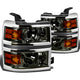 D-Motoring - Headlights - Smoked Lens - Amber Corner - Projector - Plug-n-Play - Pair - Chevrolet Silverado 1500 - 3