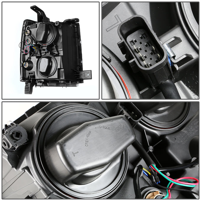 D-Motoring - Headlights - Smoked Lens - Amber Corner - Projector - Plug-n-Play - Pair - Chevrolet Silverado 1500 - 6