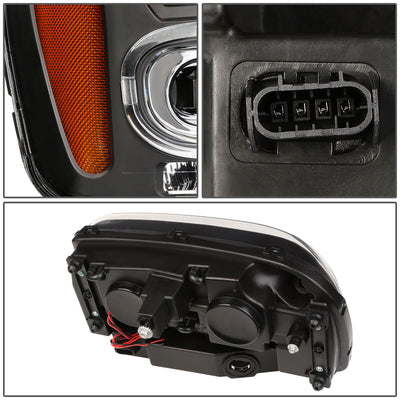 D-Motoring - Headlights - LED DRL - Black Housing - Amber Corner - Projector - Plug-n-Play - Pair - Chevrolet Trailblazer / Trailblazer EXT - 4