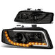 D-Motoring - Headlights - LED DRL+Turn Signal - Projector - Plug-n-Play - Pair - Audi A4 / A4 Quattro / S4 / S4 Quattro - 1