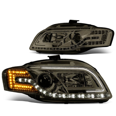 D-Motoring - Headlights - LED DRL+Turn Signal - Projector - Plug-n-Play - Pair - Audi A4 Sedan / Wagon / S4 Sedan / Wagon - 1