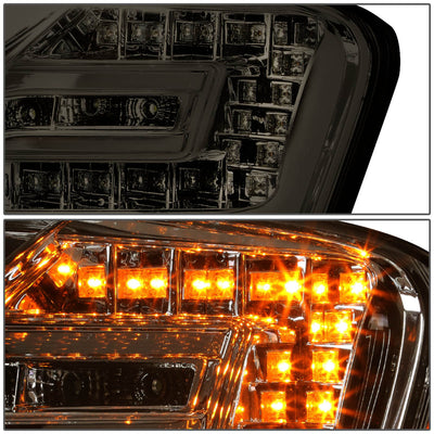 D-Motoring - Headlights - LED DRL+Turn Signal - Projector - Plug-n-Play - Pair - Audi A4 Sedan / Wagon / S4 Sedan / Wagon - 4
