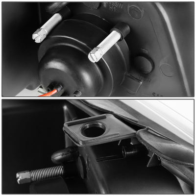 D-Motoring - Headlights - LED DRL+Corner - Black Housing - Projector - Plug-n-Play - Pair - 96-01 Audi A4 & Quattro Models - 6