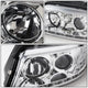 D-Motoring - Headlights - LED DRL+Corner - Chrome Housing - Projector - Plug-n-Play - Pair - 96-01 Audi A4 & Quattro Models - 4