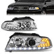 96-01 Audi A4 Quattro Models Headlights - LED DRL+Corner - Chrome Housing - Projector - Plug-n-Play - Pair