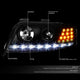 D-Motoring - Headlights - LED DRL - Black Housing - Projector - Plug-n-Play - Pair - 02-04 Audi A6 / A6 Quattro - 2