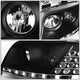D-Motoring - Headlights - LED DRL - Black Housing - Projector - Plug-n-Play - Pair - 02-04 Audi A6 / A6 Quattro - 4