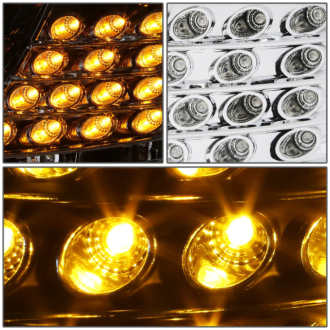 D-Motoring - Headlights - LED DRL+Corner - Chrome Housing - Projector - Plug-n-Play - Pair - 98-01 Audi A6 / A6 Quattro - 3