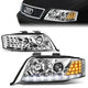 98-01 Audi A6 Quattro Headlights - LED DRL+Corner - Chrome Housing - Projector - Plug-n-Play - Pair