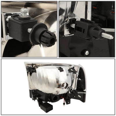 D-Motoring - Headlights - LED DRL+Corner - Black Housing - Plug-n-Play - Pair - Ford F-250 / F-350 / Excursion - 4