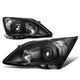 D-Motoring - Headlights - Black Housing - Clear Corner - Projector - Plug-n-Play - Pair - 07-11 Honda CRV - 1