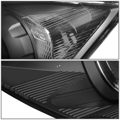 D-Motoring - Headlights - Black Housing - Clear Corner - Projector - Plug-n-Play - Pair - 07-11 Honda CRV - 4
