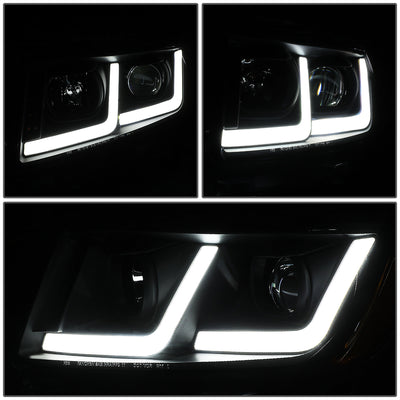 D-Motoring - 11-13 Jeep Grand Cherokee Headlights - LED DRL+Signal - Smoked Lens - Amber Corner - Projector - Plug-n-Play - Pair - 3