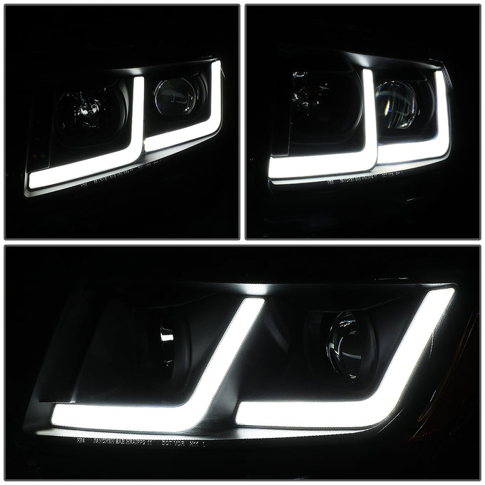 D-Motoring - 11-13 Jeep Grand Cherokee Headlights - LED DRL+Signal - Smoked Lens - Amber Corner - Projector - Plug-n-Play - Pair - 3