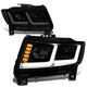 11-13 Jeep Grand Cherokee Headlights - LED DRL+Signal - Smoked Lens - Clear Corner - Projector - Plug-n-Play - Pair