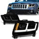 11-13-jeep-grand-cherokee-headlights-led-drl-signal-smoked-lens-clear-corner-projector-plug-n-play-pair-hl-hpl-jgc11-bk-sm-cl1 - 1