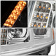D-Motoring - 11-13 Jeep Grand Cherokee Headlights - LED DRL+Signal - Clear Lens - Amber Corner - Projector - Plug-n-Play - Pair - 4