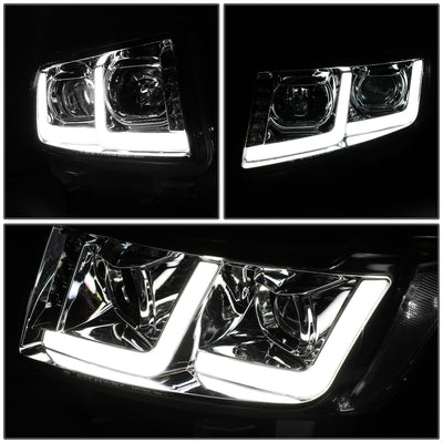 D-Motoring - 11-13 Jeep Grand Cherokee Headlights - LED DRL+Signal - Clear Lens - Clear Corner - Plug-n-Play - Pair - 3