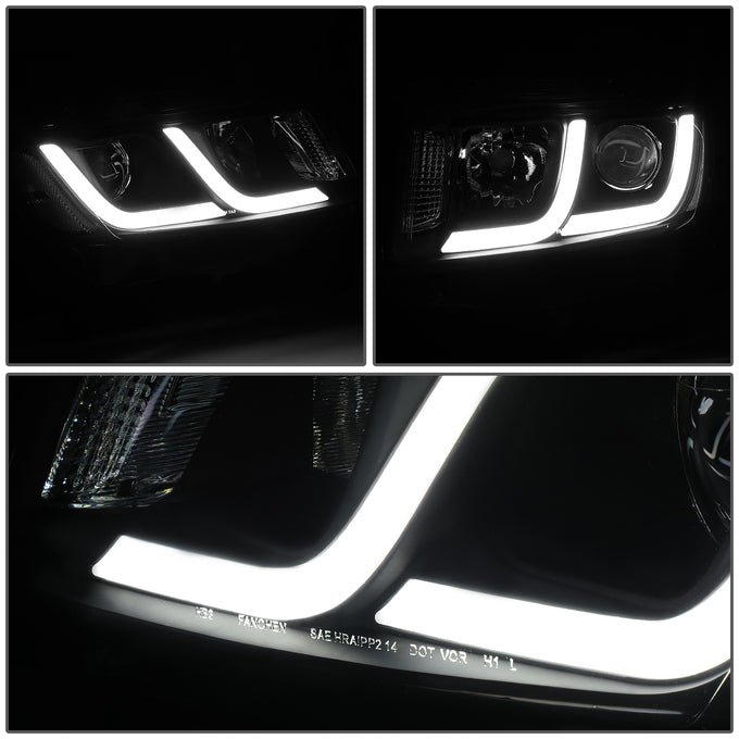 D-Motoring - 14-16 Jeep Grand Cherokee Headlights - LED DRL - Clear Lens - Clear Corner - Projector - Plug-n-Play - Pair - 3