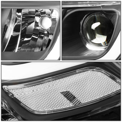 D-Motoring - 14-16 Jeep Grand Cherokee Headlights - LED DRL - Clear Lens - Clear Corner - Projector - Plug-n-Play - Pair - 4