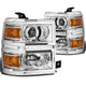 D-Motoring - Headlights - LED DRL - Chrome Housing - Amber Corner - Projector - Pair - Chevrolet Silverado 1500 - 3