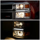 D-Motoring - Headlights - LED DRL - Chrome Housing - Amber Corner - Projector - Pair - Chevrolet Silverado 1500 - 4
