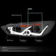 D-Motoring - Headlights - LED Dual Halo - Projector - Smoked Lens - Amber Corner - Plug-n-Play - Pair - 15-17 Ford Focus - 2