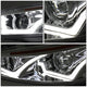 D-Motoring - Headlights - LED Dual Halo - Projector - Smoked Lens - Amber Corner - Plug-n-Play - Pair - 15-17 Ford Focus - 3