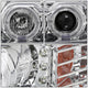 D-Motoring - Headlights - Halo Ring+LED DRL - Chrome Housing - Amber Corner - Projector - Plug-n-Play - Pair - 99-04 Ford Mustang - 2