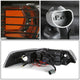 D-Motoring - Headlights - Halo Ring+LED DRL - Smoked Lens - Amber Corner - Projector - Plug-n-Play - Pair - 99-04 Ford Mustang - 5