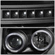 D-Motoring - Headlights - LED Halo Ring - Black Housing - Amber Corner - Projector - Plug-n-Play - Pair - Ford F-250 / 350 / 450 / 550 Super Duty - 2