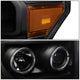D-Motoring - Headlights - LED Halo Ring - Black Housing - Amber Corner - Projector - Plug-n-Play - Pair - Ford F-250 / 350 / 450 / 550 Super Duty - 3