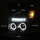 D-Motoring - Headlights - LED Halo Ring - Black Housing - Amber Corner - Projector - Plug-n-Play - Pair - Ford F-250 / 350 / 450 / 550 Super Duty - 4